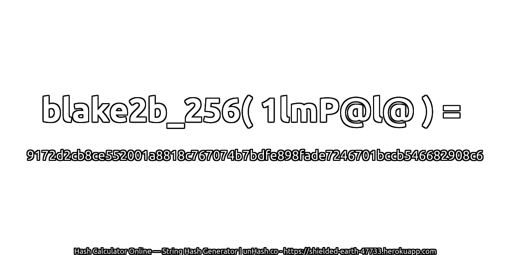 blake2b_256( 1lmP@l@ ) = 9172d2cb8ce552001a8818c767074b7bdfe898fade7246701bccb546682908c6 | unHash.co