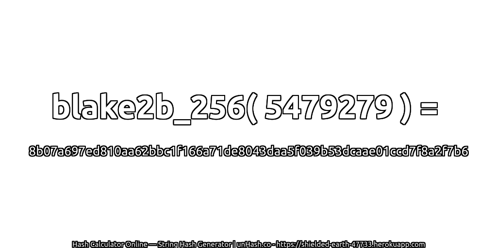 blake2b_256( 5479279 ) = 8b07a697ed810aa62bbc1f166a71de8043daa5f039b53dcaae01ccd7f8a2f7b6 | unHash.co
