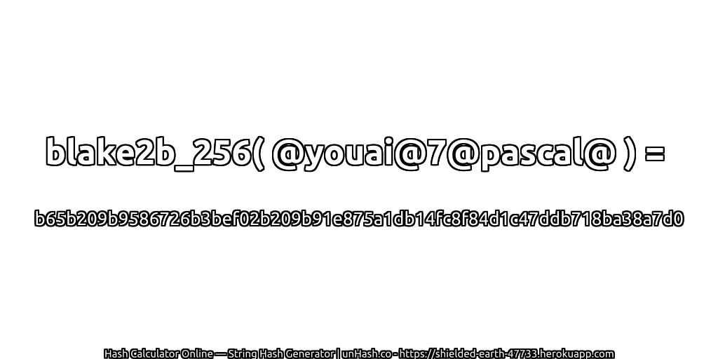 blake2b_256( @youai@7@pascal@ ) = b65b209b9586726b3bef02b209b91e875a1db14fc8f84d1c47ddb718ba38a7d0 | unHash.co
