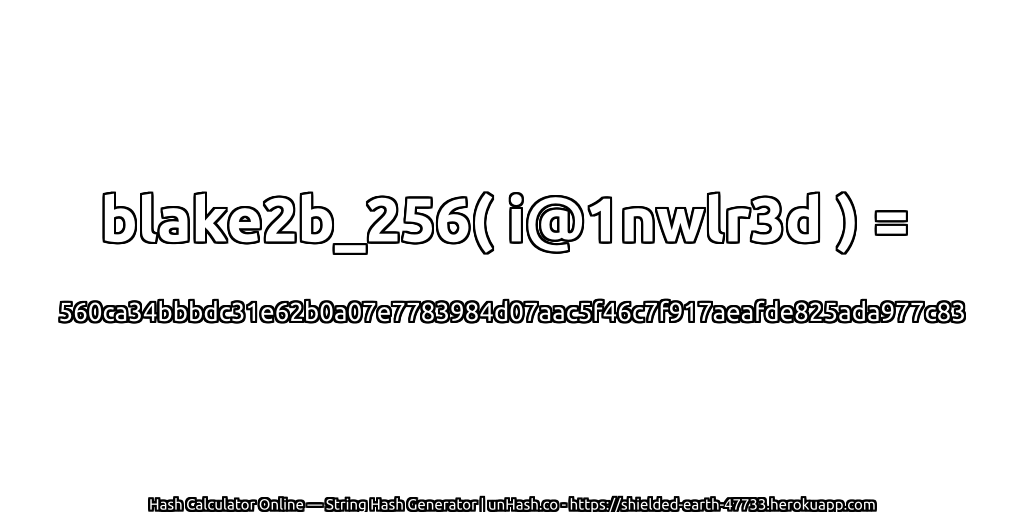 blake2b_256( i@1nwlr3d ) = 560ca34bbbdc31e62b0a07e7783984d07aac5f46c7f917aeafde825ada977c83 | unHash.co