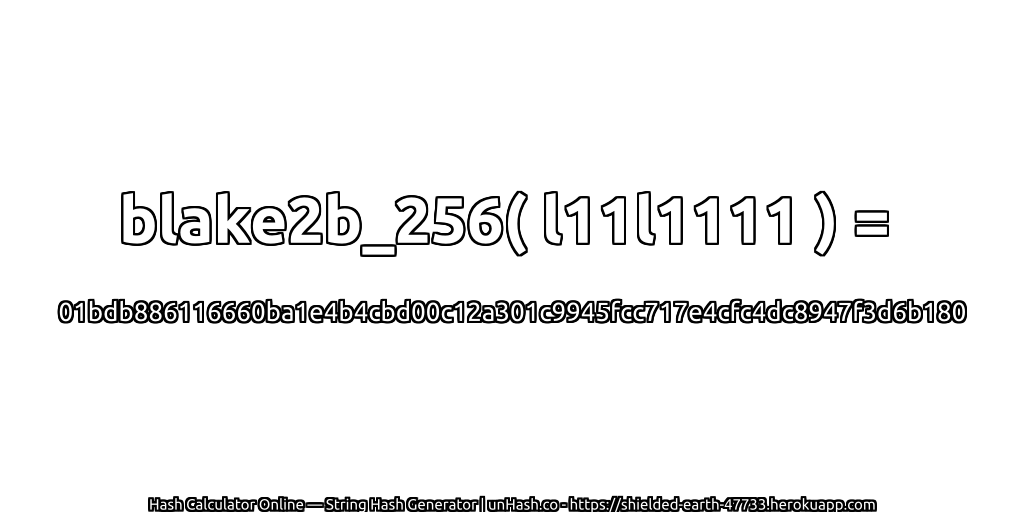 blake2b_256( l11l1111 ) = 01bdb886116660ba1e4b4cbd00c12a301c9945fcc717e4cfc4dc8947f3d6b180 | unHash.co