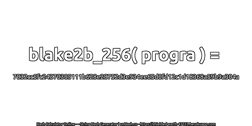 blake2b_256( progra ) = 7032cc5fc24370305111b628e28752d3e934ee65d0fd12c1d18368a59b9a304a | unHash.co