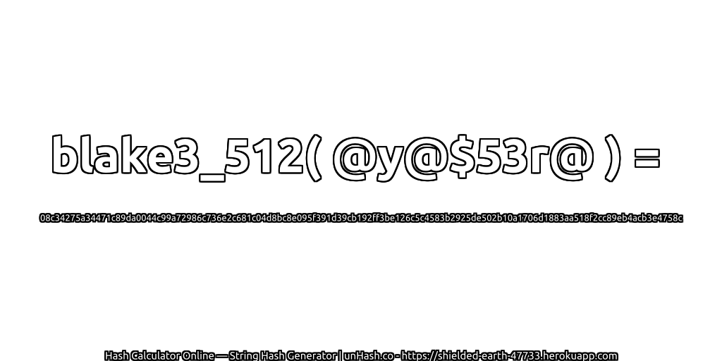 blake3_512( @y@$53r@ ) = 08c34275a34471c89da0044c99a72986c736e2c681c04d8bc8e095f391d39cb192ff3be126c5c4583b2925de502b10a1706d1883aa518f2cc89eb4acb3e4758c | unHash.co