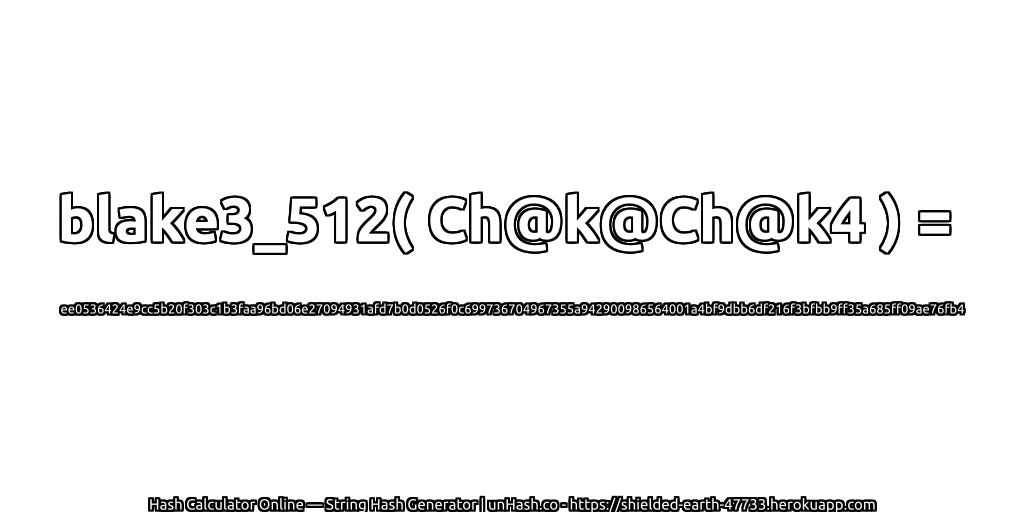 blake3_512( Ch@k@Ch@k4 ) = ee0536424e9cc5b20f303c1b3faa96bd06e27094931afd7b0d0526f0c699736704967355a942900986564001a4bf9dbb6df216f3bfbb9ff35a685ff09ae76fb4 | unHash.co