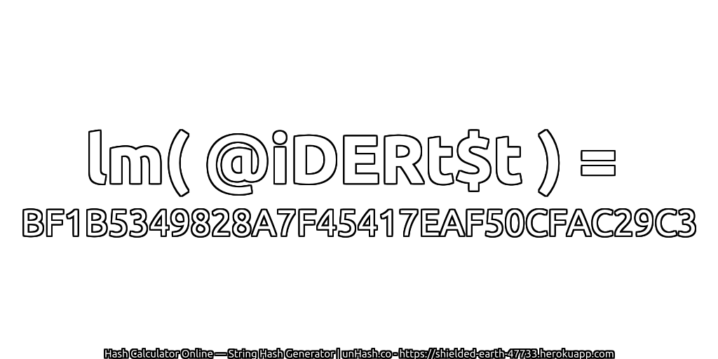 lm( @iDERt$t ) = BF1B5349828A7F45417EAF50CFAC29C3 | unHash.co