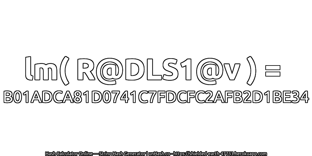 lm( R@DLS1@v ) = B01ADCA81D0741C7FDCFC2AFB2D1BE34 | unHash.co