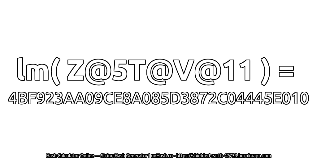 lm( Z@5T@V@11 ) = 4BF923AA09CE8A085D3872C04445E010 | unHash.co