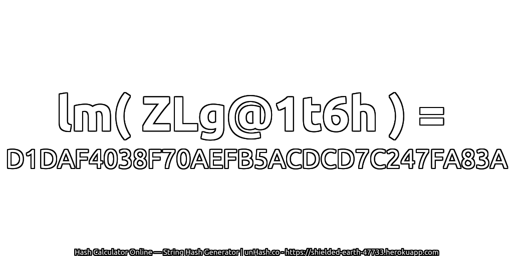 lm( ZLg@1t6h ) = D1DAF4038F70AEFB5ACDCD7C247FA83A | unHash.co