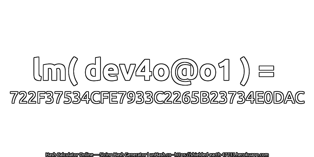 lm( dev4o@o1 ) = 722F37534CFE7933C2265B23734E0DAC | unHash.co