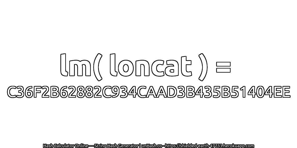 lm( loncat ) = C36F2B62882C934CAAD3B435B51404EE | unHash.co