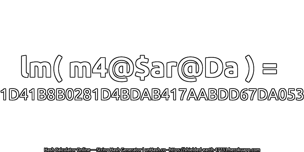 lm( m4@$ar@Da ) = 1D41B8B0281D4BDAB417AABDD67DA053 | unHash.co