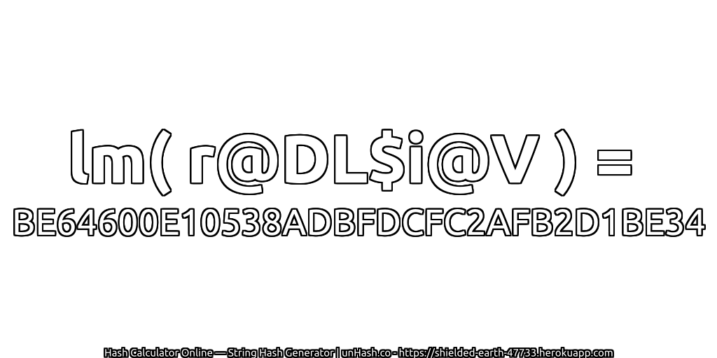 lm( r@DL$i@V ) = BE64600E10538ADBFDCFC2AFB2D1BE34 | unHash.co