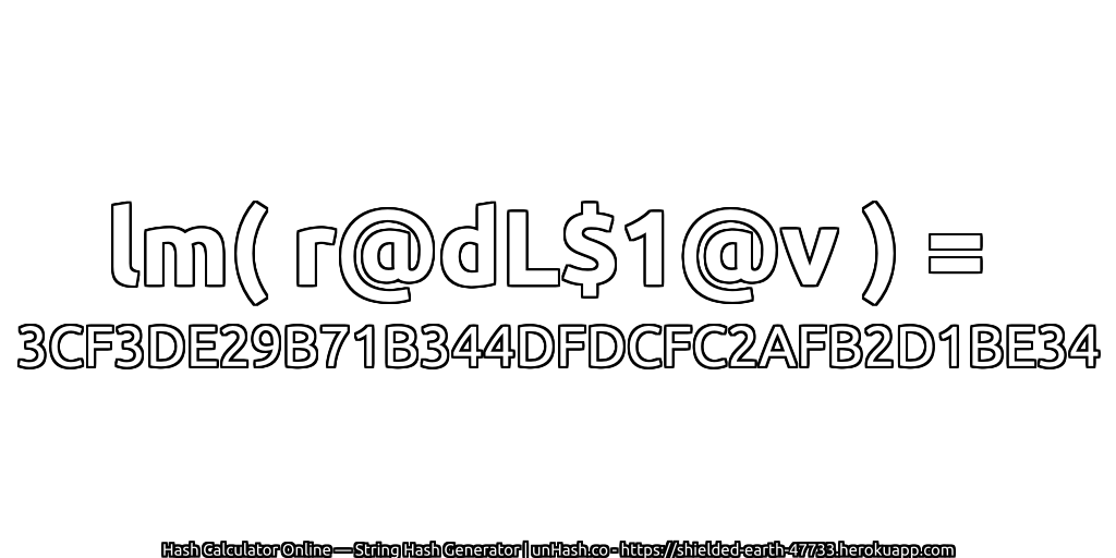 lm( r@dL$1@v ) = 3CF3DE29B71B344DFDCFC2AFB2D1BE34 | unHash.co