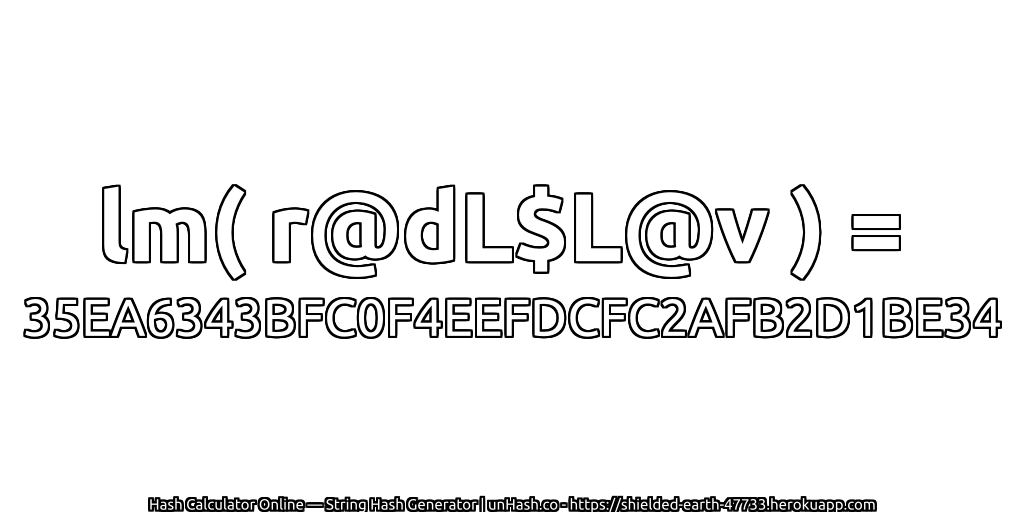lm( r@dL$L@v ) = 35EA6343BFC0F4EEFDCFC2AFB2D1BE34 | unHash.co
