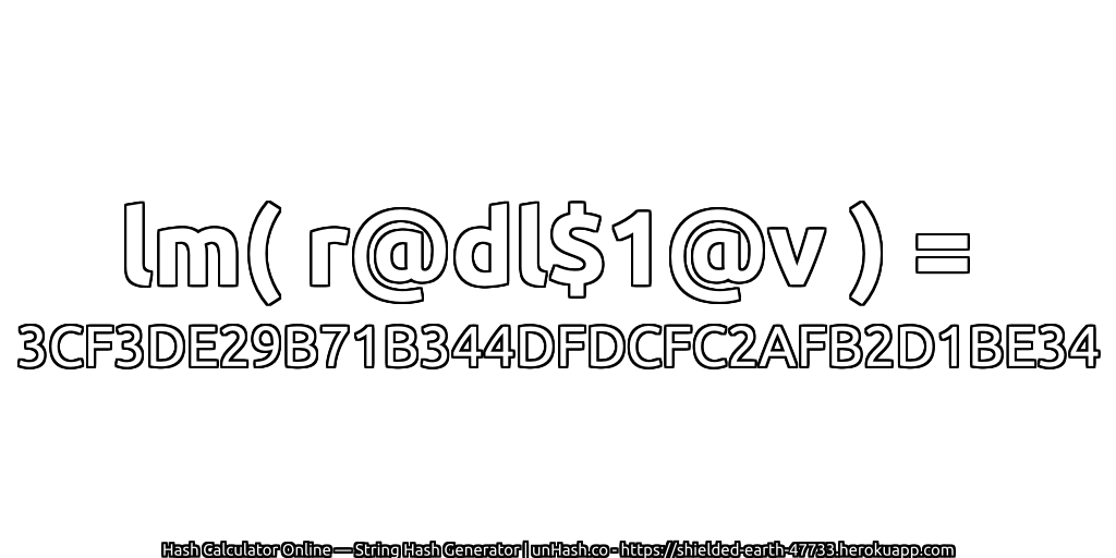 lm( r@dl$1@v ) = 3CF3DE29B71B344DFDCFC2AFB2D1BE34 | unHash.co
