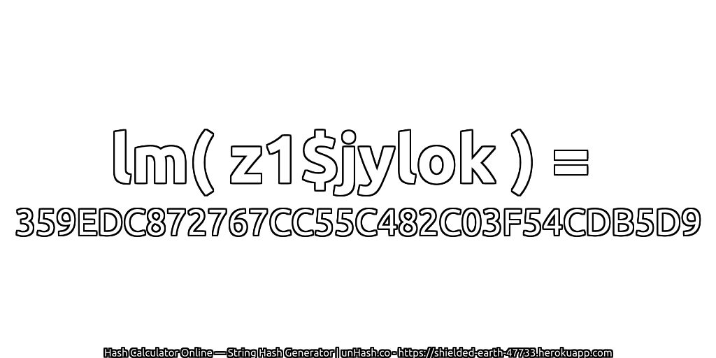 lm( z1$jylok ) = 359EDC872767CC55C482C03F54CDB5D9 | unHash.co