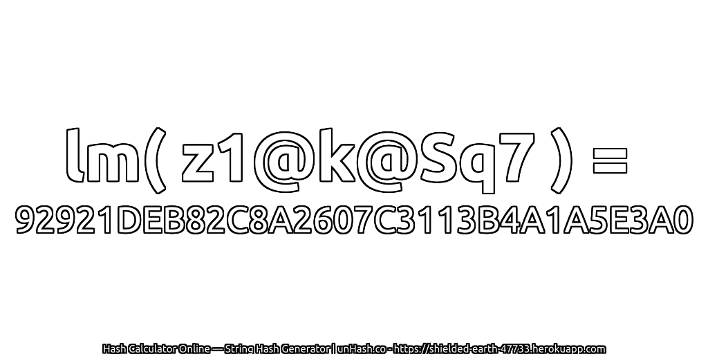lm( z1@k@Sq7 ) = 92921DEB82C8A2607C3113B4A1A5E3A0 | unHash.co