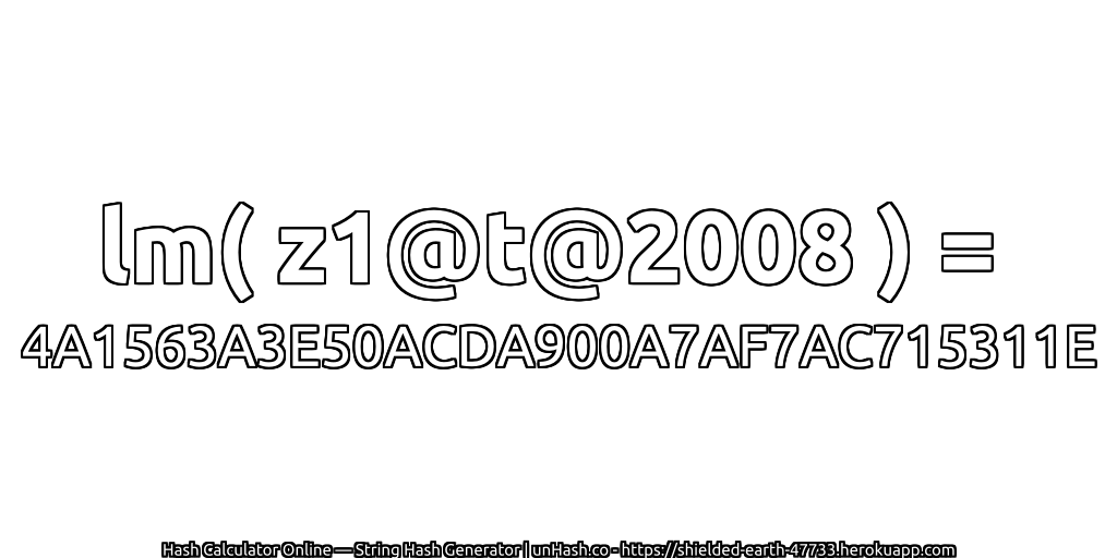 lm( z1@t@2008 ) = 4A1563A3E50ACDA900A7AF7AC715311E | unHash.co