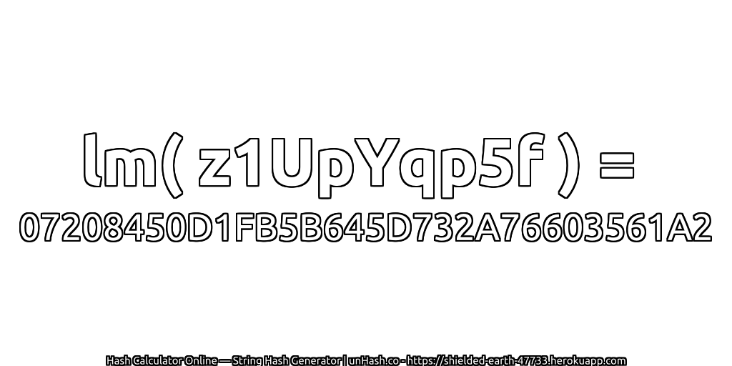 lm( z1UpYqp5f ) = 07208450D1FB5B645D732A76603561A2 | unHash.co