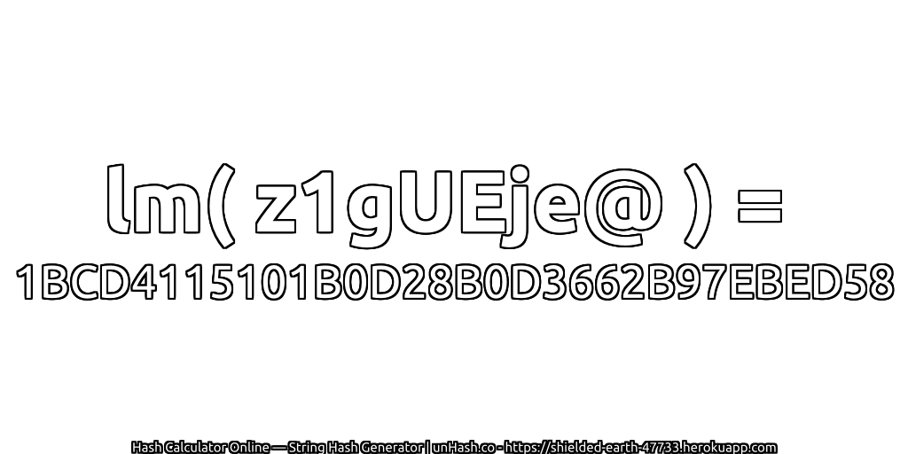 lm( z1gUEje@ ) = 1BCD4115101B0D28B0D3662B97EBED58 | unHash.co