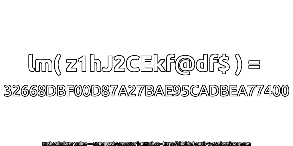 lm( z1hJ2CEkf@df$ ) = 32668DBF00D87A27BAE95CADBEA77400 | unHash.co
