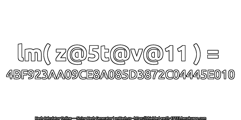 lm( z@5t@v@11 ) = 4BF923AA09CE8A085D3872C04445E010 | unHash.co