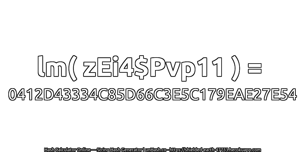lm( zEi4$Pvp11 ) = 0412D43334C85D66C3E5C179EAE27E54 | unHash.co