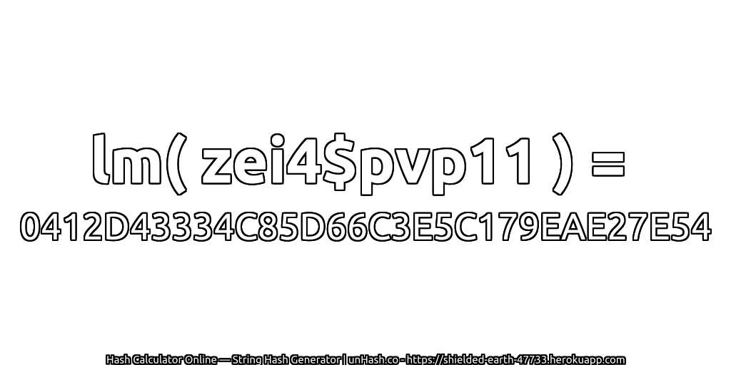 lm( zei4$pvp11 ) = 0412D43334C85D66C3E5C179EAE27E54 | unHash.co