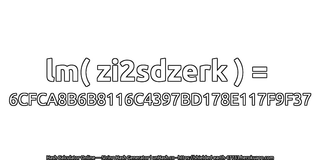 lm( zi2sdzerk ) = 6CFCA8B6B8116C4397BD178E117F9F37 | unHash.co