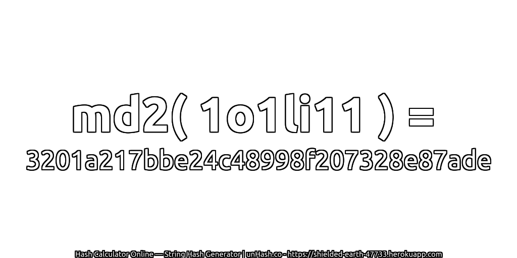 md2( 1o1li11 ) = 3201a217bbe24c48998f207328e87ade | unHash.co