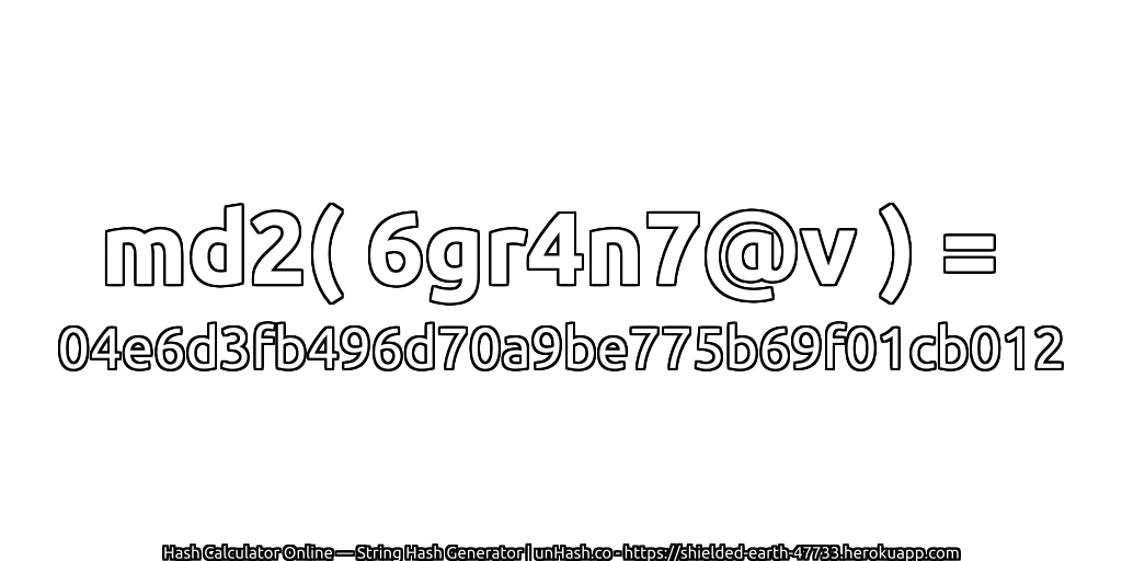 md2( 6gr4n7@v ) = 04e6d3fb496d70a9be775b69f01cb012 | unHash.co