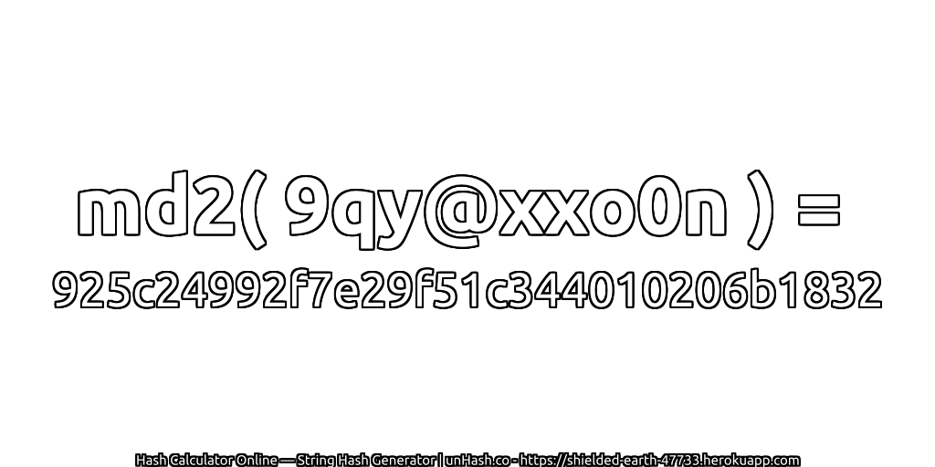 md2( 9qy@xxo0n ) = 925c24992f7e29f51c344010206b1832 | unHash.co