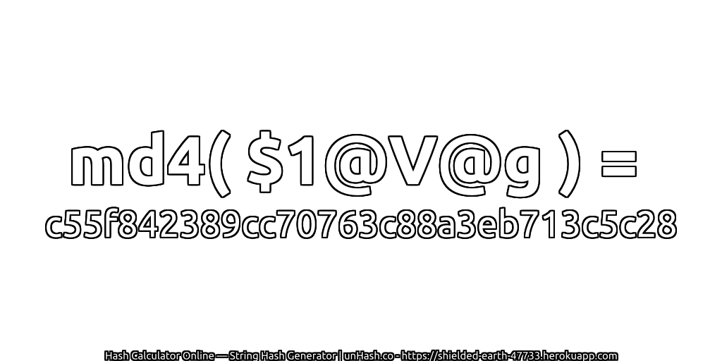 md4( $1@V@g ) = c55f842389cc70763c88a3eb713c5c28 | unHash.co