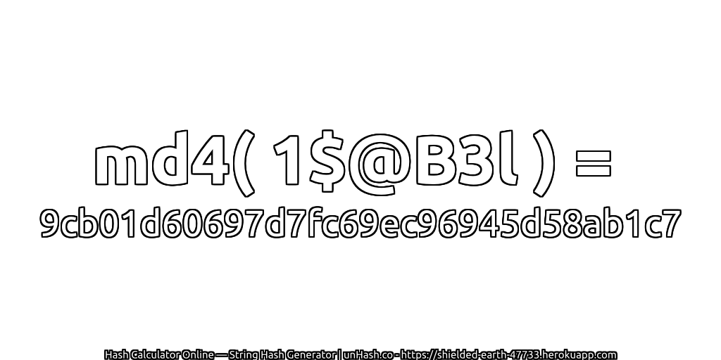 md4( 1$@B3l ) = 9cb01d60697d7fc69ec96945d58ab1c7 | unHash.co