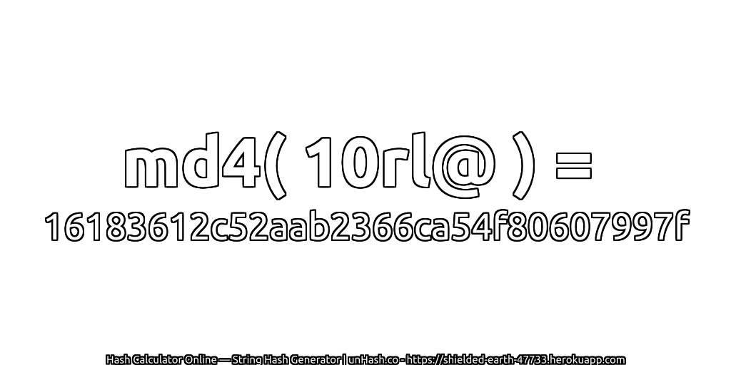 md4( 10rl@ ) = 16183612c52aab2366ca54f80607997f | unHash.co