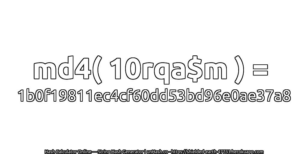 md4( 10rqa$m ) = 1b0f19811ec4cf60dd53bd96e0ae37a8 | unHash.co