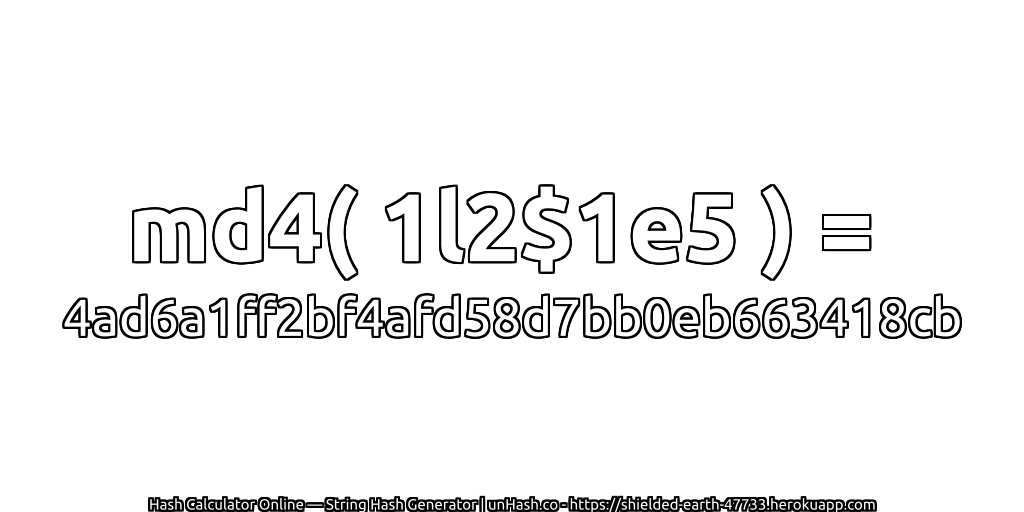 md4( 1l2$1e5 ) = 4ad6a1ff2bf4afd58d7bb0eb663418cb | unHash.co