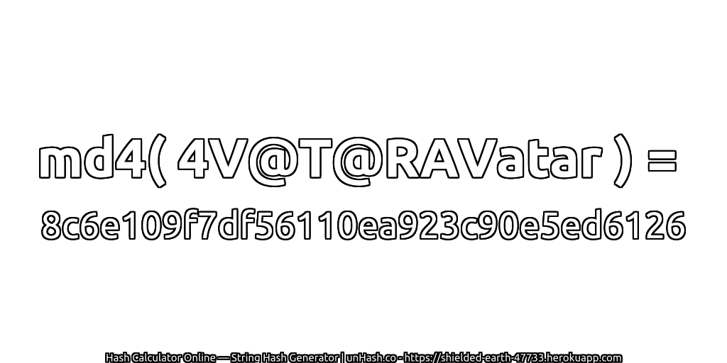 md4( 4V@T@RAVatar ) = 8c6e109f7df56110ea923c90e5ed6126 | unHash.co