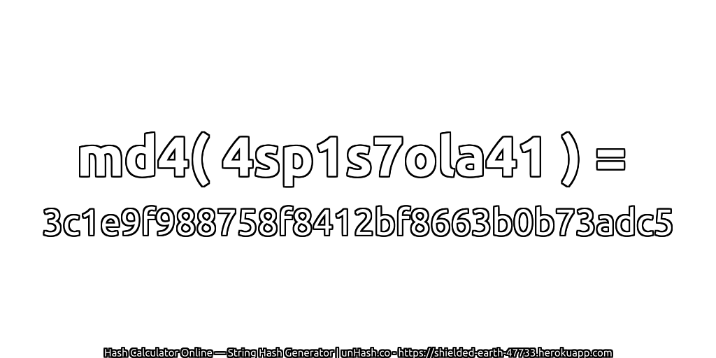 md4( 4sp1s7ola41 ) = 3c1e9f988758f8412bf8663b0b73adc5 | unHash.co