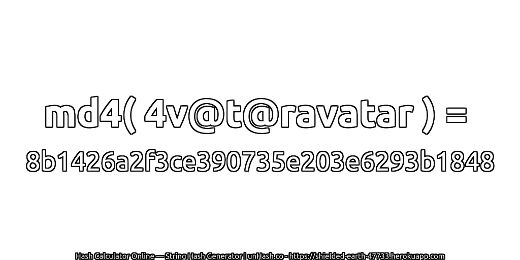 md4( 4v@t@ravatar ) = 8b1426a2f3ce390735e203e6293b1848 | unHash.co