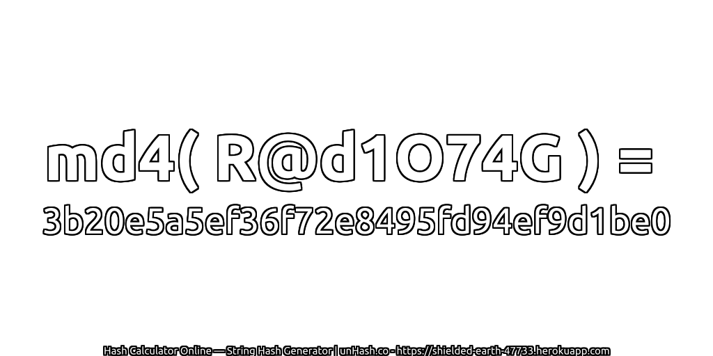 md4( R@d1O74G ) = 3b20e5a5ef36f72e8495fd94ef9d1be0 | unHash.co