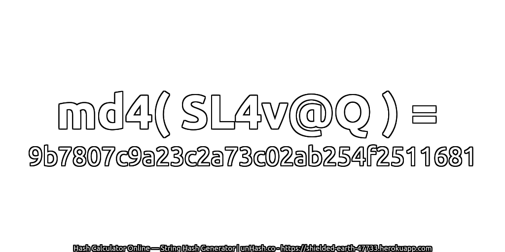 md4( SL4v@Q ) = 9b7807c9a23c2a73c02ab254f2511681 | unHash.co
