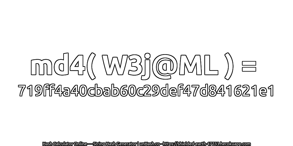 md4( W3j@ML ) = 719ff4a40cbab60c29def47d841621e1 | unHash.co