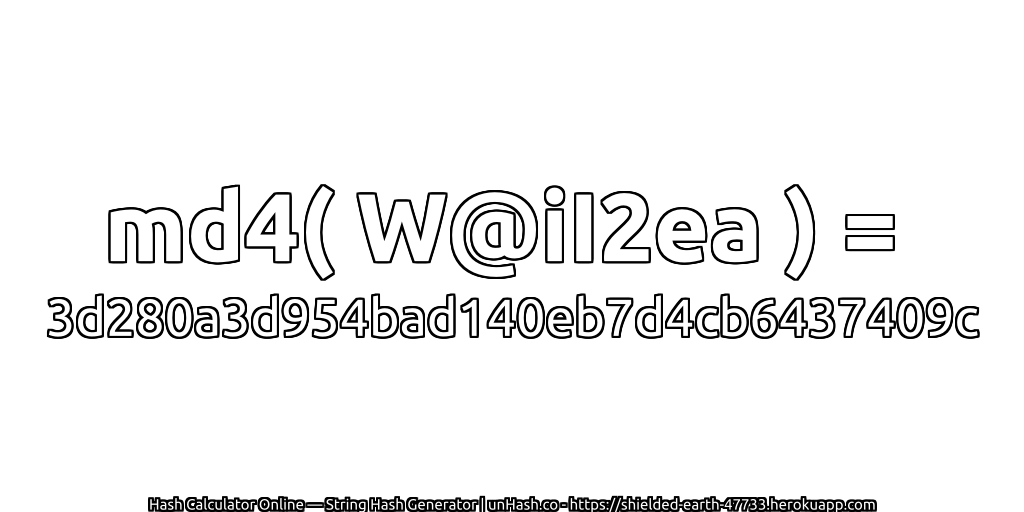 md4( W@iI2ea ) = 3d280a3d954bad140eb7d4cb6437409c | unHash.co