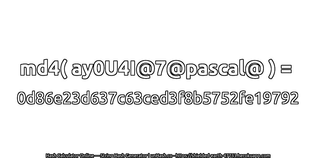 md4( ay0U4I@7@pascal@ ) = 0d86e23d637c63ced3f8b5752fe19792 | unHash.co