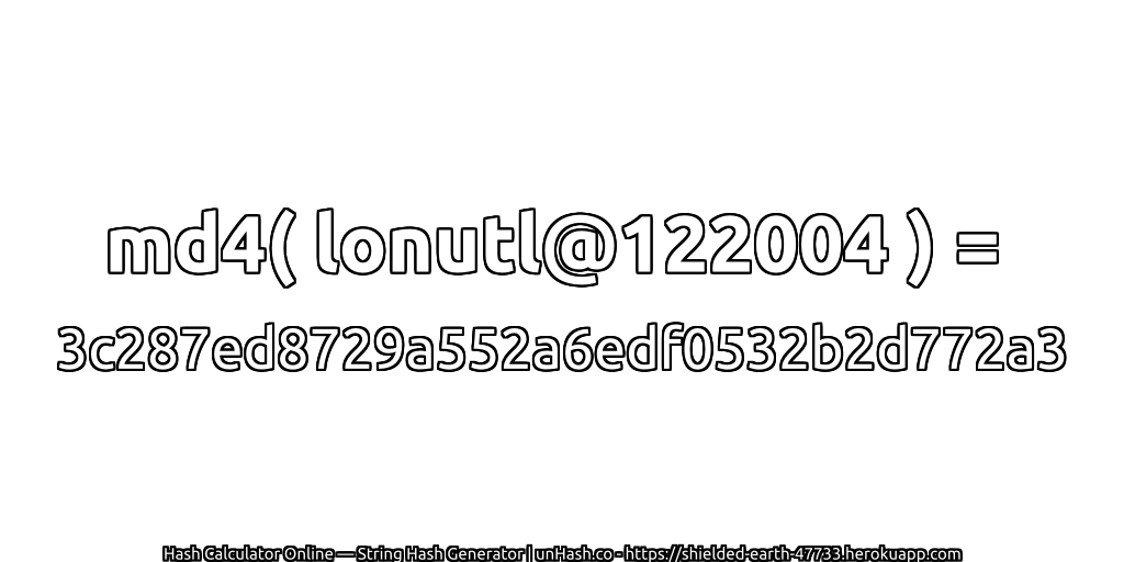 md4( lonutl@122004 ) = 3c287ed8729a552a6edf0532b2d772a3 | unHash.co