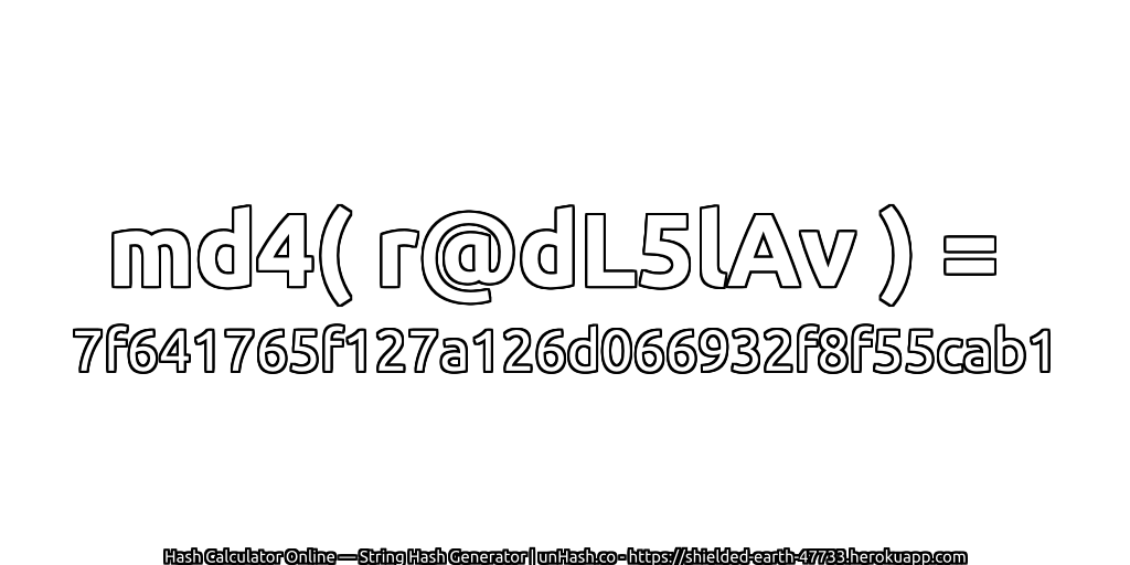 md4( r@dL5lAv ) = 7f641765f127a126d066932f8f55cab1 | unHash.co