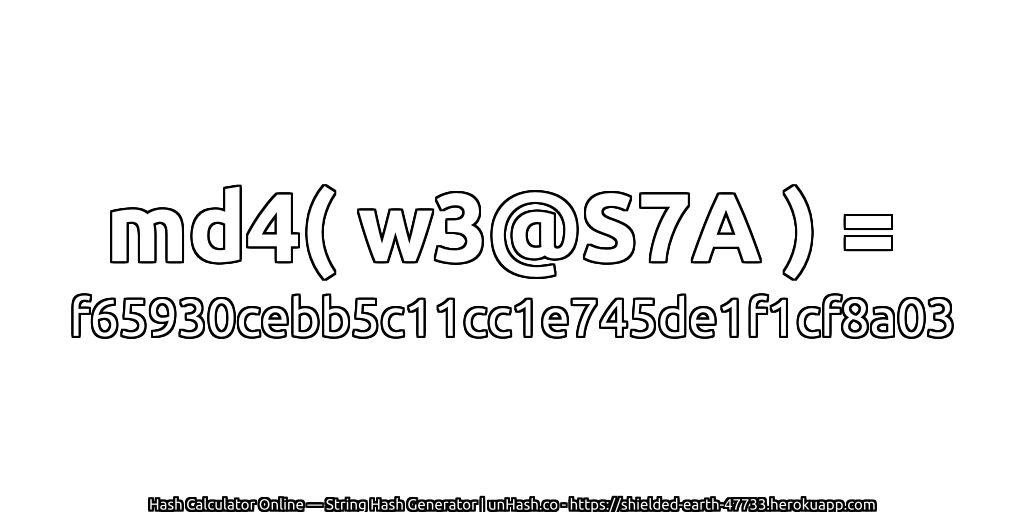 md4( w3@S7A ) = f65930cebb5c11cc1e745de1f1cf8a03 | unHash.co