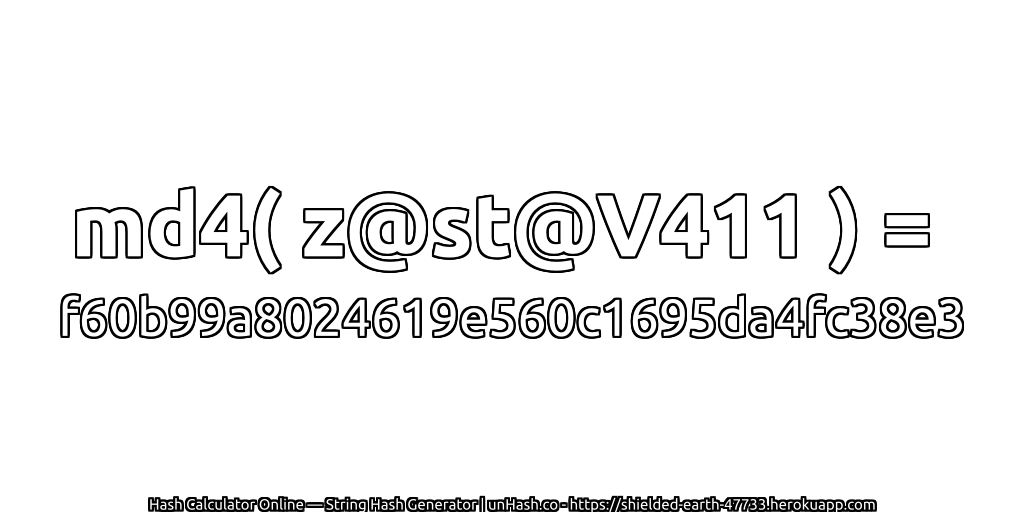 md4( z@st@V411 ) = f60b99a8024619e560c1695da4fc38e3 | unHash.co
