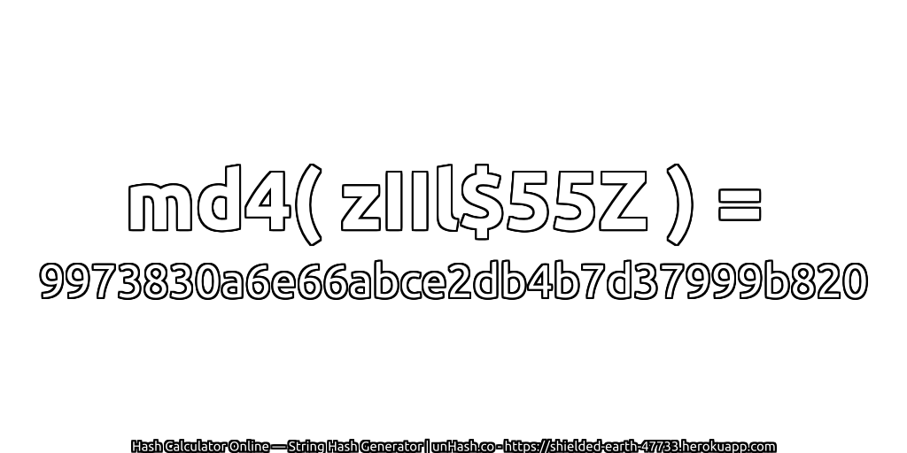 md4( zIIl$55Z ) = 9973830a6e66abce2db4b7d37999b820 | unHash.co